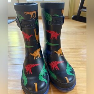 EUC Joules dinosaur boys rain boots size 12